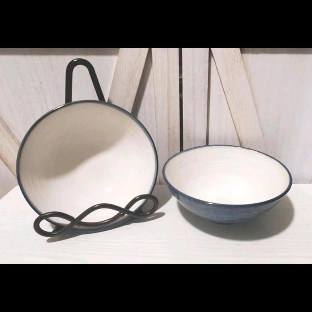 Sango Jewel Blue Cereal/Soup Bowl #4893 Set of 2